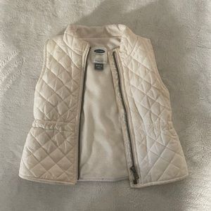 Baby Girl cream puffer vest